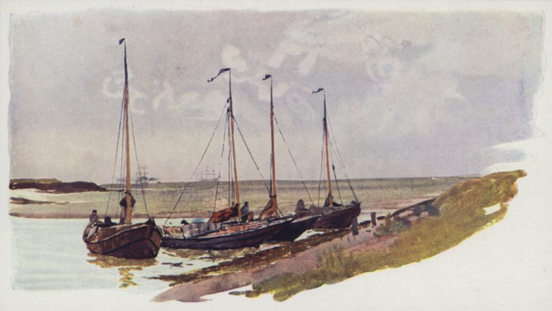Hollantilaiset simpukkaveneet Flushingissa tekijältä William Lionel Wyllie