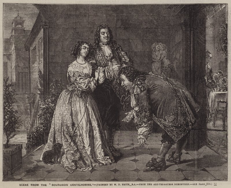 Kohtaus Bourgeois Gentilhommesta tekijältä William Powell Frith