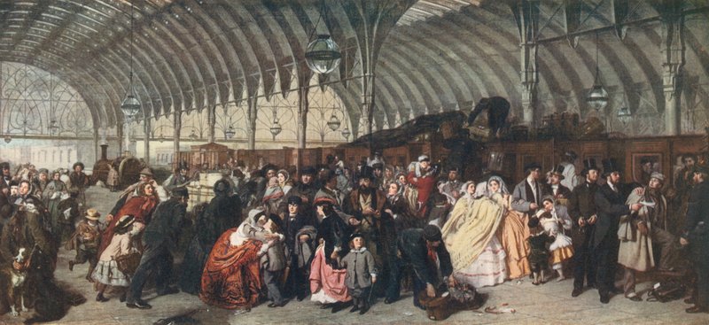 Rautatieasema, 1862 tekijältä William Powell Frith