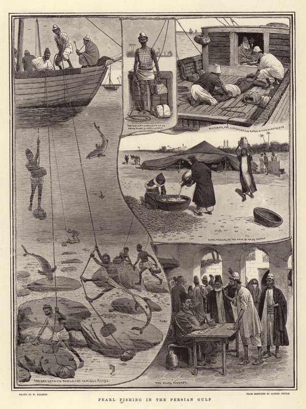 Helmenkalastus Persianlahdella tekijältä William Ralston