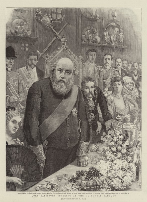 Lordi Salisbury puhumassa Guildhall-juhlissa tekijältä William Small