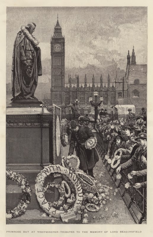 Primrose Day Westminsterissä, kunnianosoitus Lord Beaconsfieldin muistolle tekijältä William Small