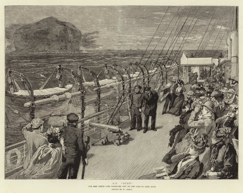 SS Scot, New Union Line -matkustajalaiva Good Hope -niemelle tekijältä William Small
