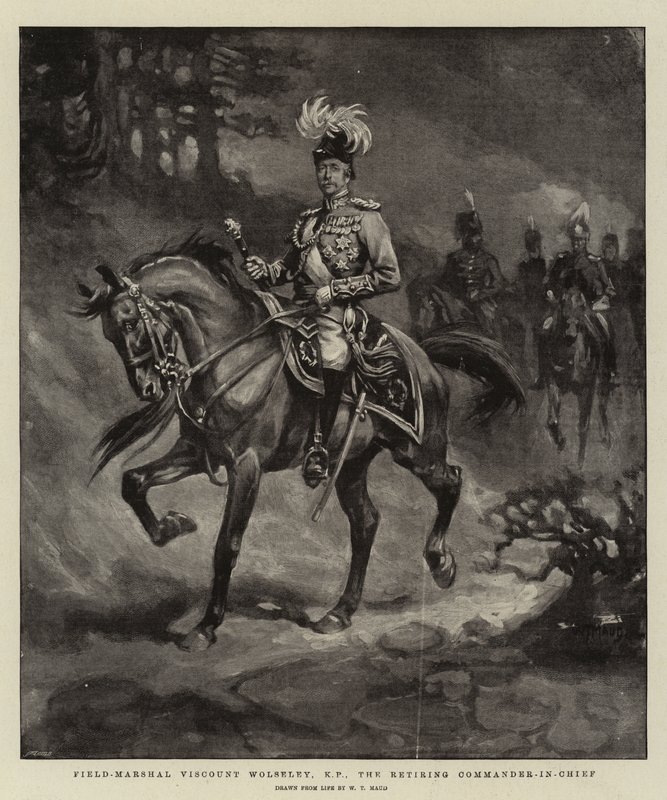 Kenttämarsalkka Viscount Wolseley, KP, eläkkeelle jäävä ylipäällikkö tekijältä William T. Maud