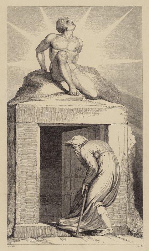 Deaths Door, kuvitus Robert Blairin runoon Hauta tekijältä William after Blake