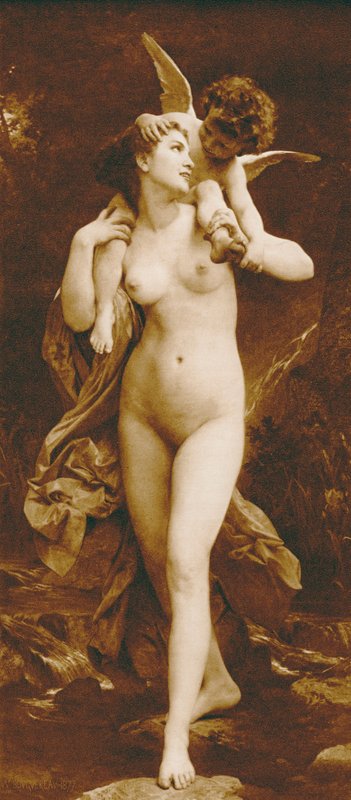 Nuoruus ja rakkaus (syväpaino) tekijältä William Adolphe (after) Bouguereau