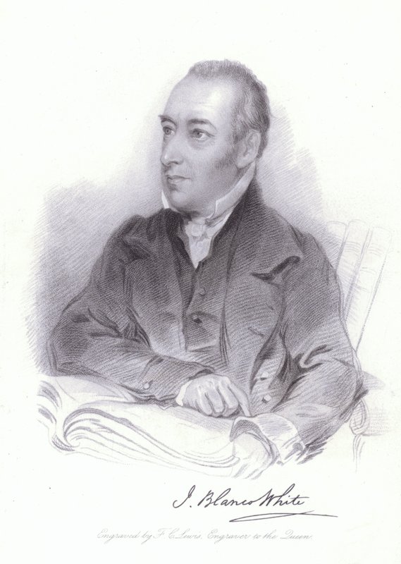 Joseph Blanco White, espanjalainen teologi ja runoilija (kaiverrus) tekijältä William (after) Behnes