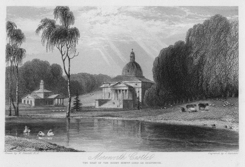 Mereworthin linna, Lord Le Despencerin kotipaikka (kaiverrus) tekijältä William (after) Daniell