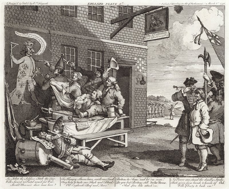 Invasion - Englanti - Levy 2 tekijältä William (after) Hogarth