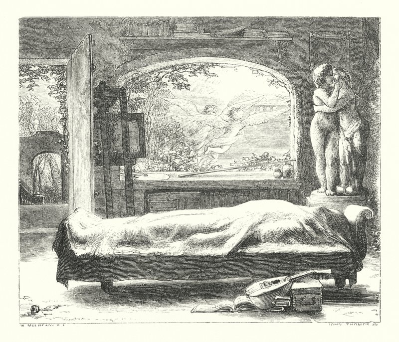 The Deserted House (kaiverrus) tekijältä William (after) Mulready
