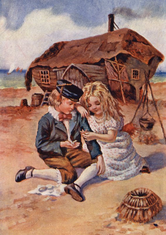 David Copperfieldin nuoruus (värilitografia) tekijältä William (after) Rainey