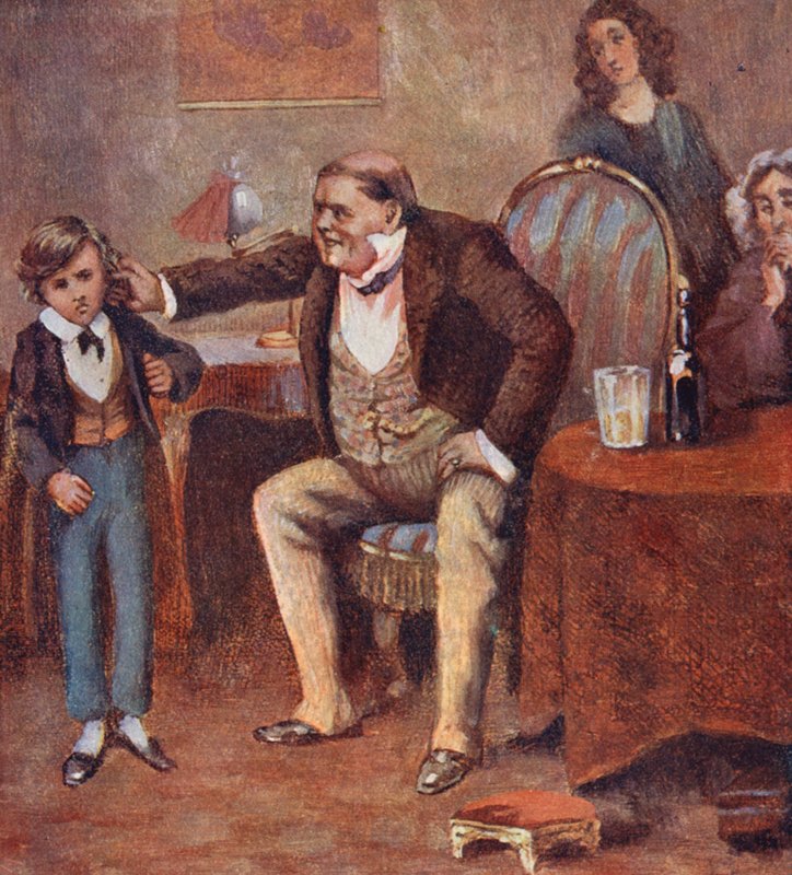 David Copperfieldin nuoruus (värilitografia) tekijältä William (after) Rainey