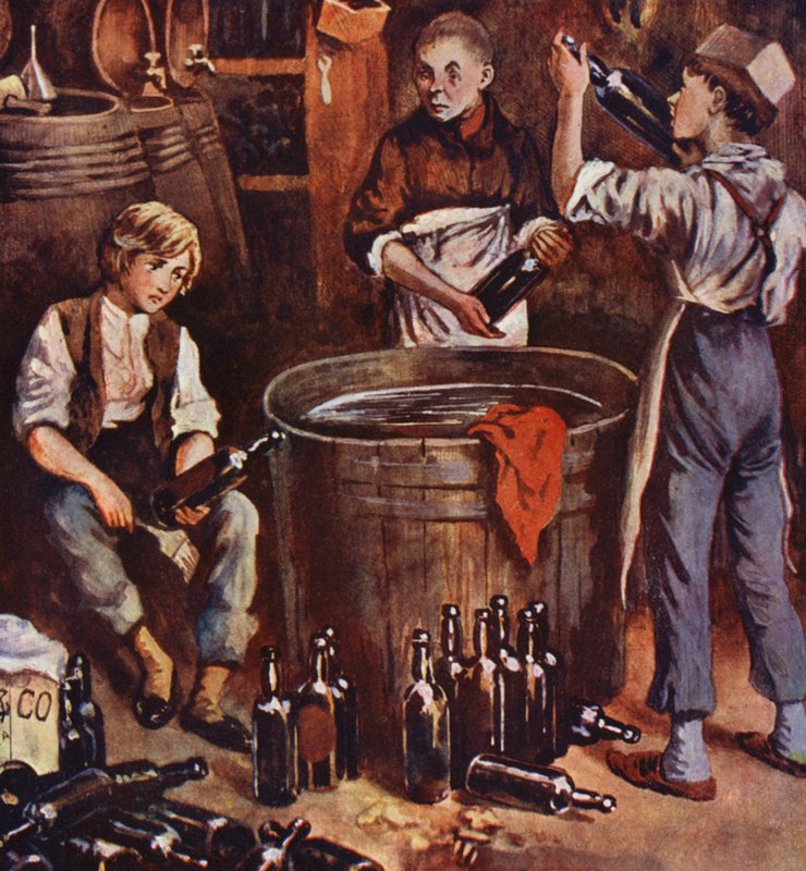 David Copperfieldin nuoruus (värilitografia) tekijältä William (after) Rainey