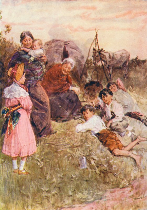 Kuvitus George Eliotin The Mill on the Floss -teokseen (värilitografia). tekijältä William (after) Rainey