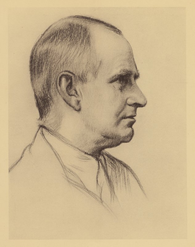 Professori A. S. Eddingtonin muotokuva (litografia) tekijältä William (after) Rothenstein
