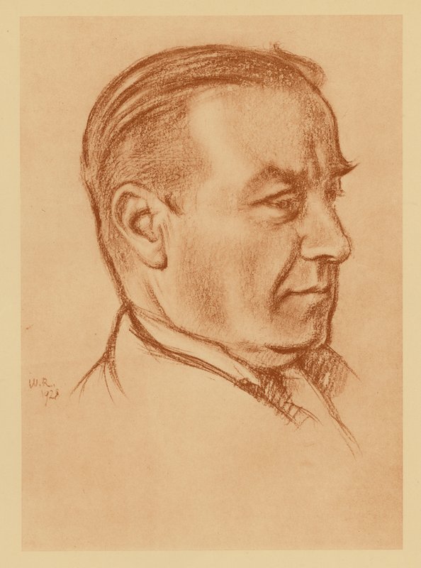 Kunnianarvoisa Stanley Baldwinin muotokuva (litografia) tekijältä William (after) Rothenstein