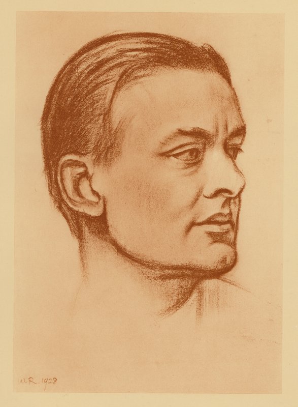 T S Eliotin muotokuva (litografia) tekijältä William (after) Rothenstein