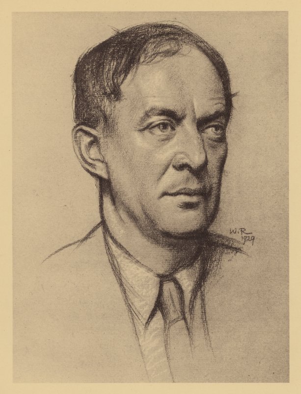 Walter de la Maren muotokuva (litografia) tekijältä William (after) Rothenstein