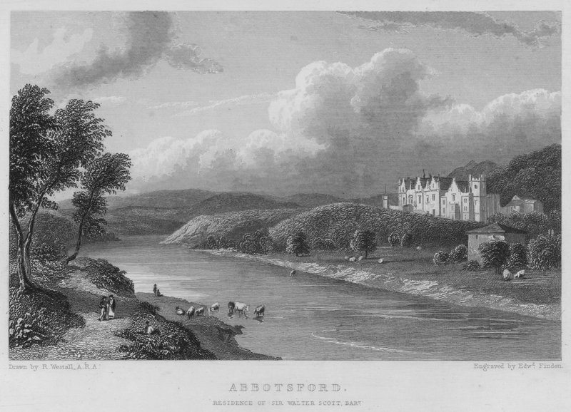 Abbotsford, Sir Walter Scottin asuinpaikka, Baronet (kaiverrus) tekijältä William (after) Westall