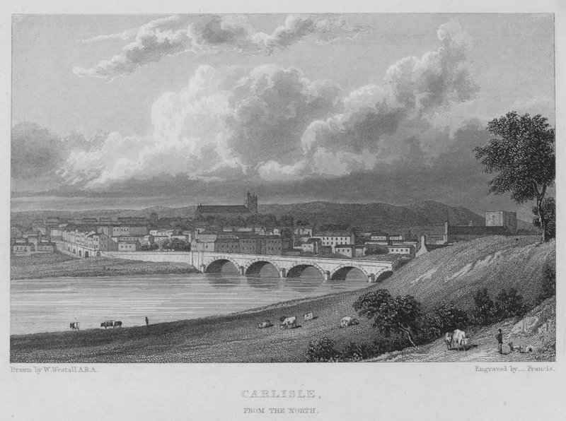 Carlisle, pohjoisesta (kaiverrus) tekijältä William (after) Westall