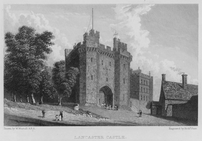 Lancaster Castle (kaiverrus) tekijältä William (after) Westall
