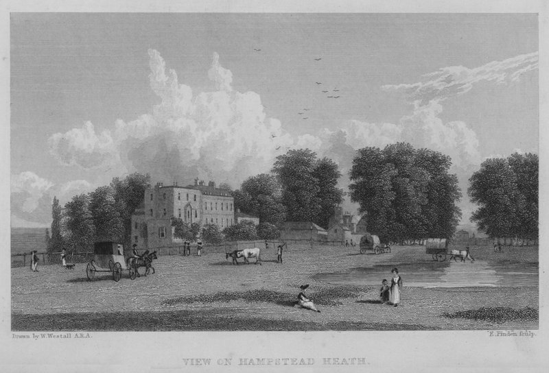 Näkymä Hampstead Heathille (kaiverrus) tekijältä William (after) Westall