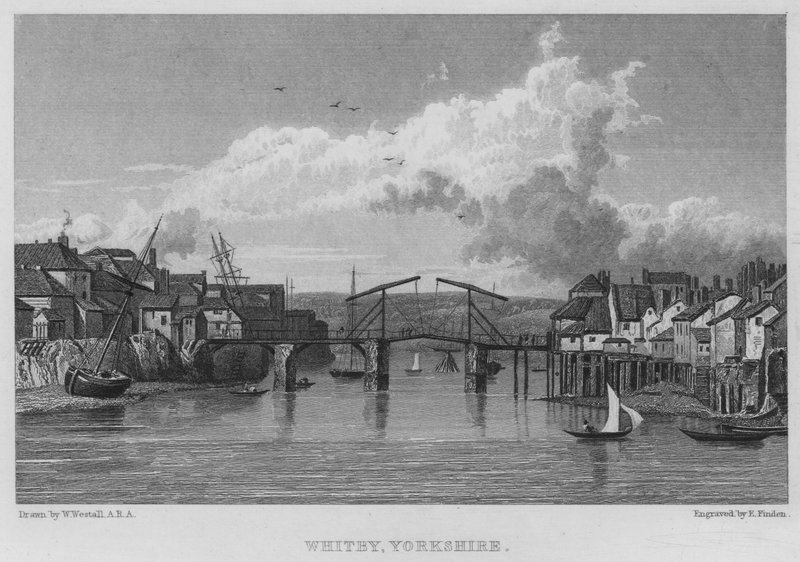 Whitby, Yorkshire (kaiverrus) tekijältä William (after) Westall
