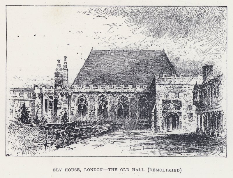 Ely House, Lontoo, Old Hall, purettu (kaiverrus) tekijältä William Alexander Ansted
