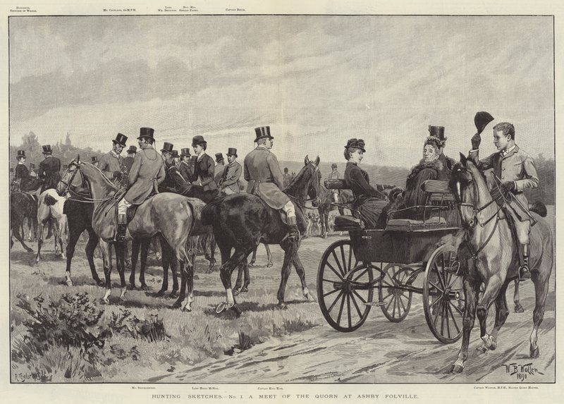 Metsästysluonnokset, Quornin tapaaminen Ashby Folvillessa tekijältä William Barnes Wollen