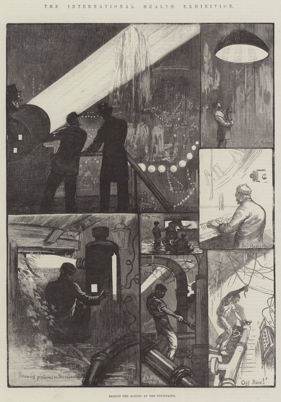 Kansainvälinen terveysnäyttely, suihkulähteiden kulissien takana tekijältä William Bazett Murray