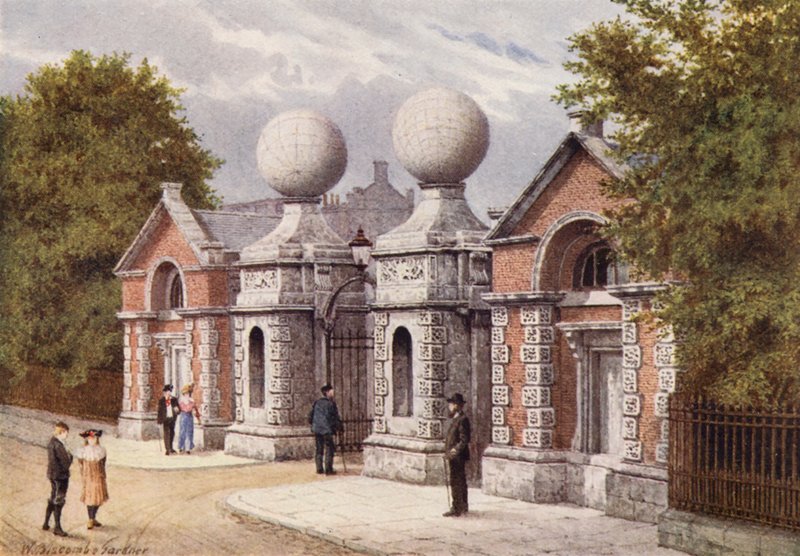 Pääsisäänkäynti, Royal Naval College, Greenwich (värilitro) tekijältä William Biscombe Gardner