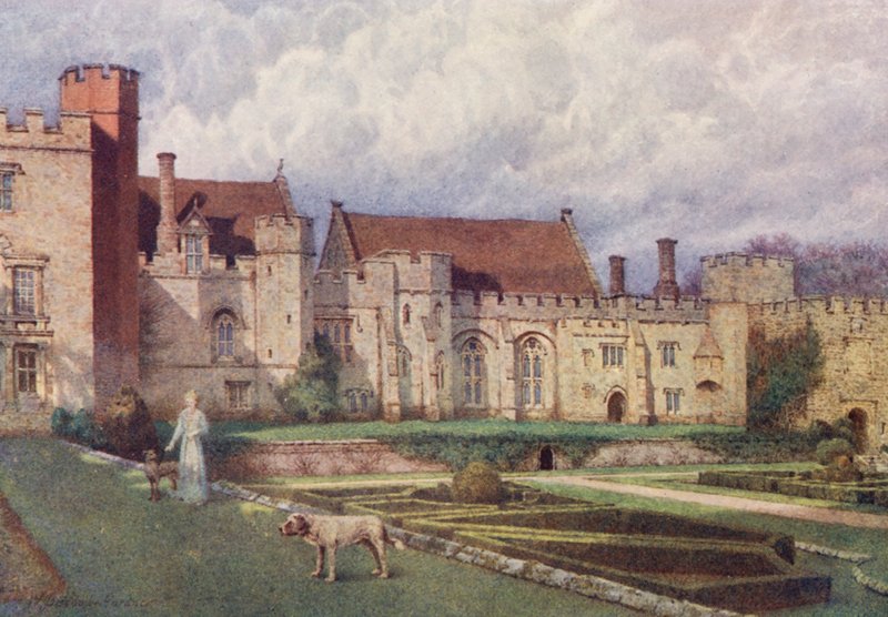 Penshurst Place terassilta (värilitro) tekijältä William Biscombe Gardner