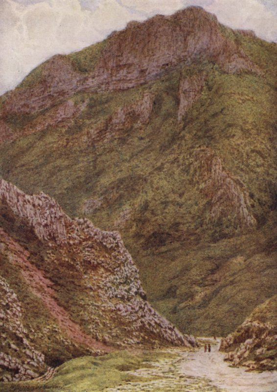 Lion Rock Winnatsissa Castletonin ja Edalen välissä (väri litho) tekijältä William Biscombe Gardner