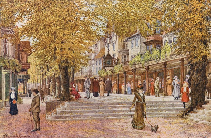 The Pantiles, Tunbridge Wells (värilitro). tekijältä William Biscombe Gardner