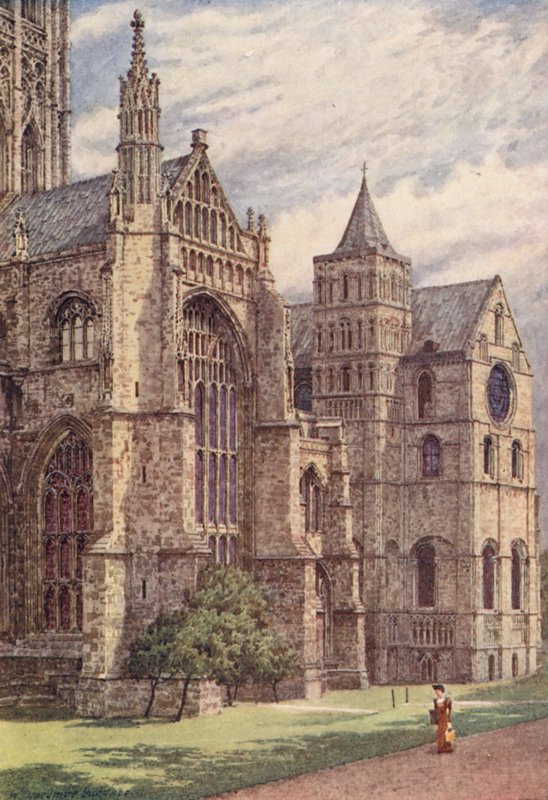 Katedraalin eteläpuoli, Canterbury (värilitro) tekijältä William Biscombe Gardner