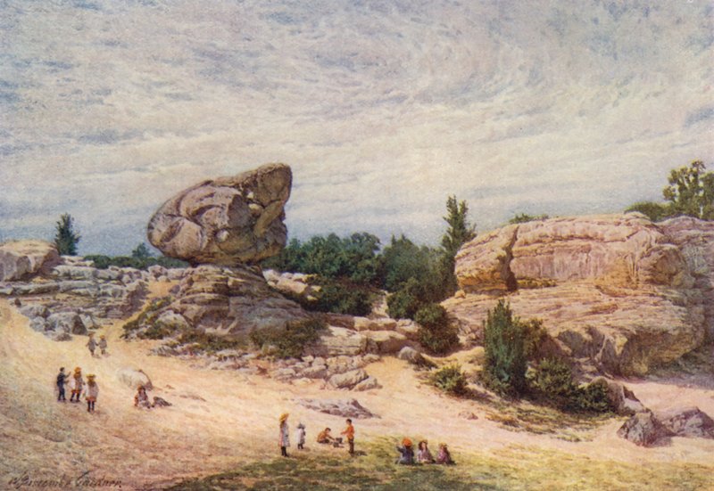 The Toad Rock, Rusthall Common, Tunbridge Wells (värilitro). tekijältä William Biscombe Gardner