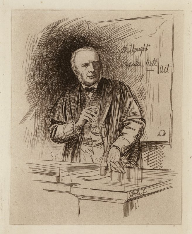 Henry Calderwood, moraalifilosofian professori (kaiverrus). tekijältä William Brassey (after) Hole