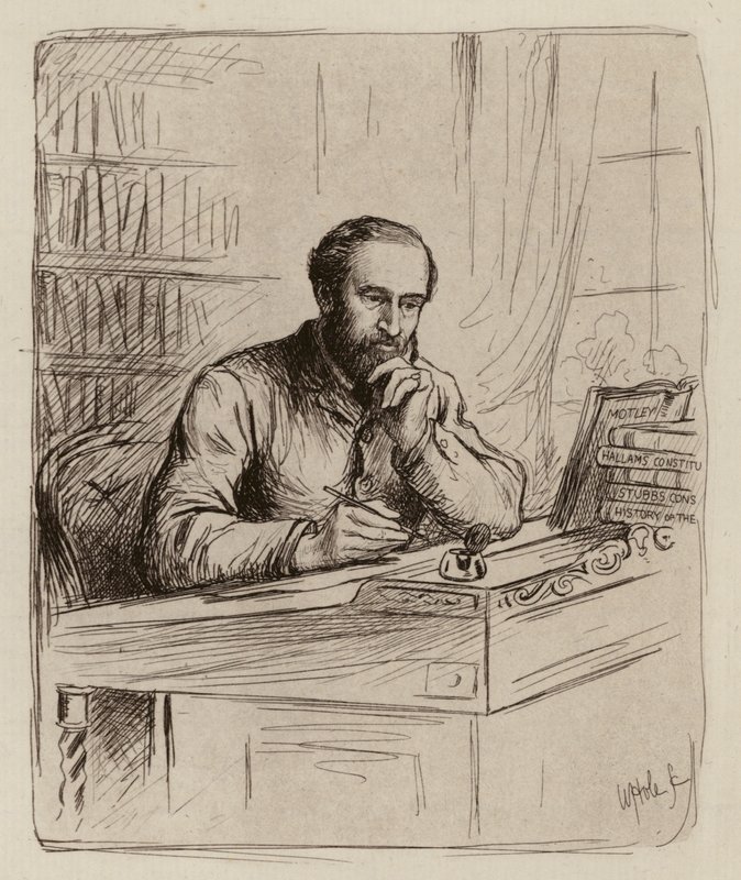 John Kirkpatrick, valtiosääntöoikeuden ja -historian professori (kaiverrus) (kaiverrus) tekijältä William Brassey (after) Hole