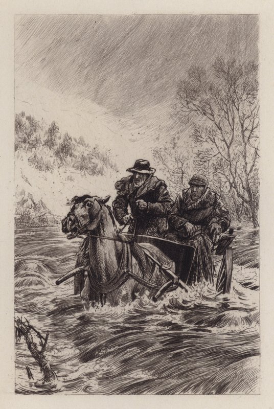 Läpi tulvan (kaiverrus) tekijältä William Brassey (after) Hole