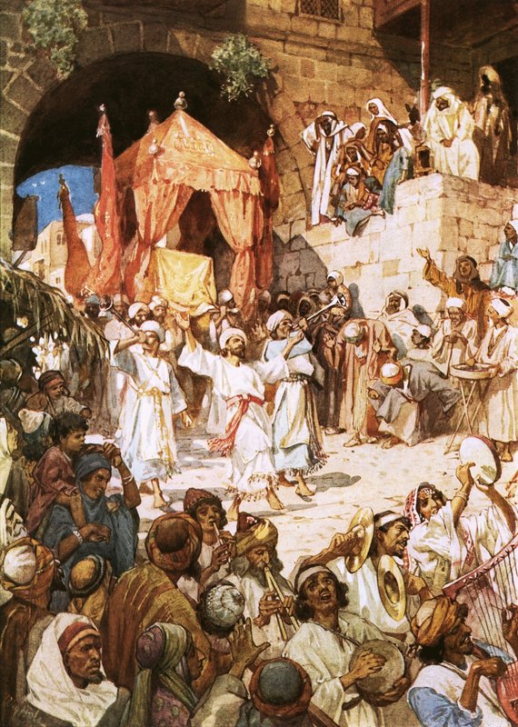 Daavid toi arkin Jerusalemiin tekijältä William Brassey Hole