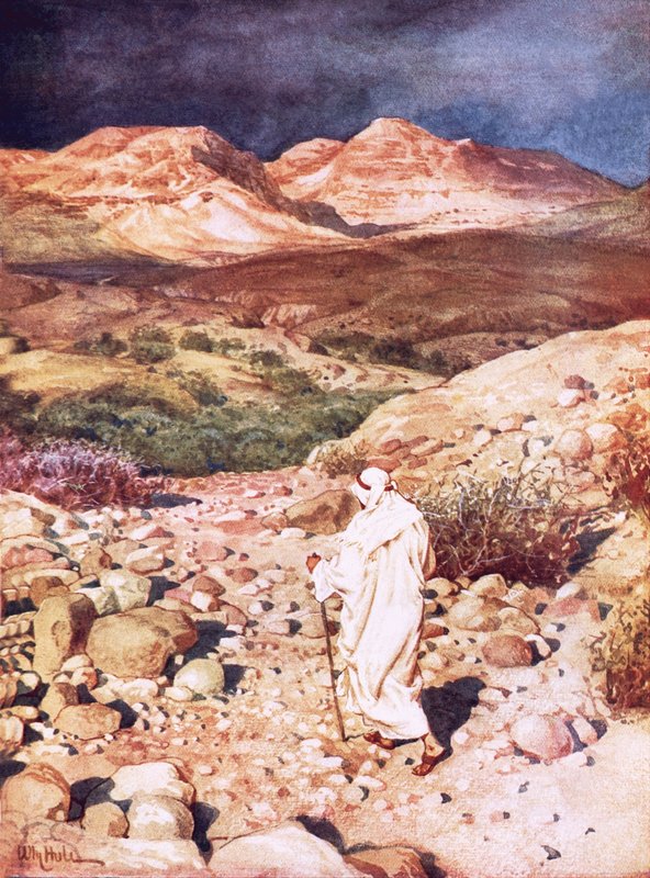 Jeesus johdatettiin erämaahan paholaisen kiusattavaksi tekijältä William Brassey Hole