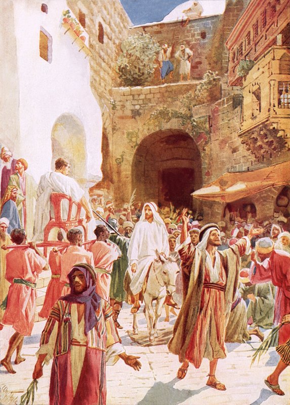 Jeesus saapuu Jerusalemiin tekijältä William Brassey Hole
