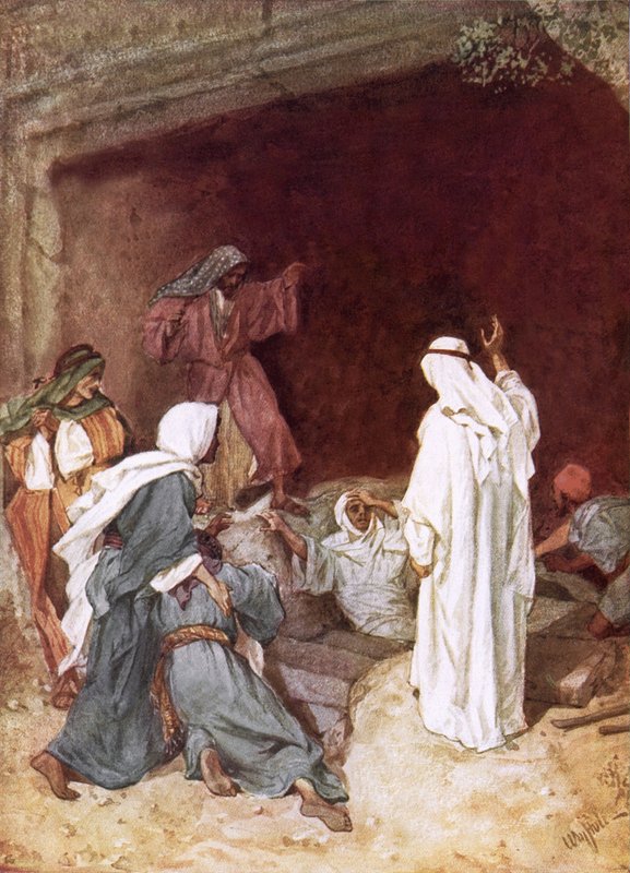 Jeesus herättää Lasaruksen kuolleista tekijältä William Brassey Hole