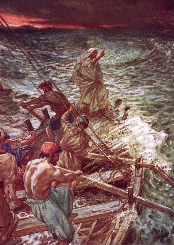 Jeesus hillitsee myrskyä tekijältä William Brassey Hole