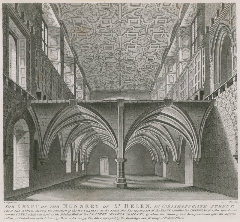 Pyhän Helenin nunnaluosterin krypta Bishopsgate Streetillä, Lontoossa tekijältä William Capon