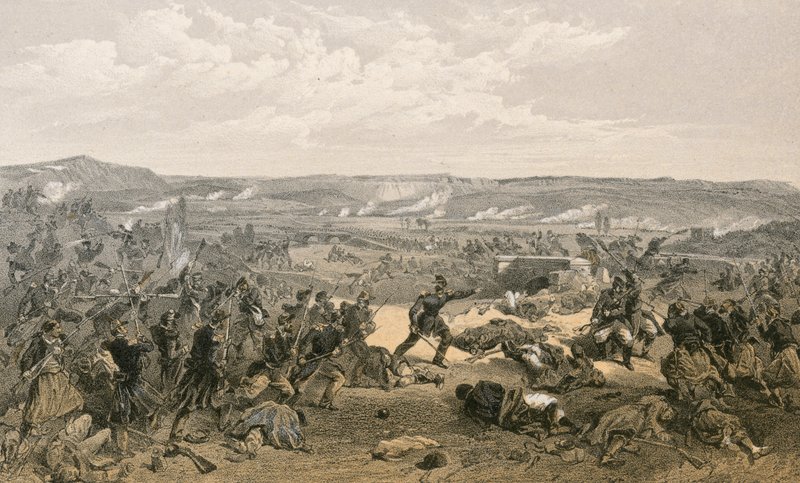 Tšernajan taistelu, 16. elokuuta 1855 tekijältä William Crimea Simpson