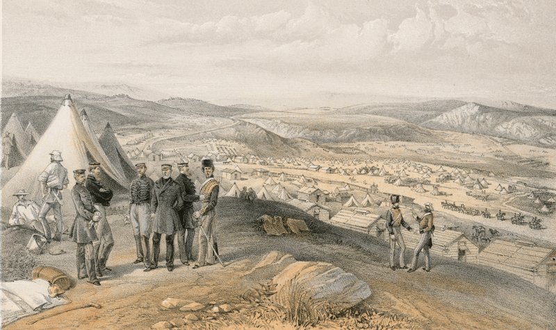 Ratsuväen leiri, 9. heinäkuuta 1855 tekijältä William Crimea Simpson