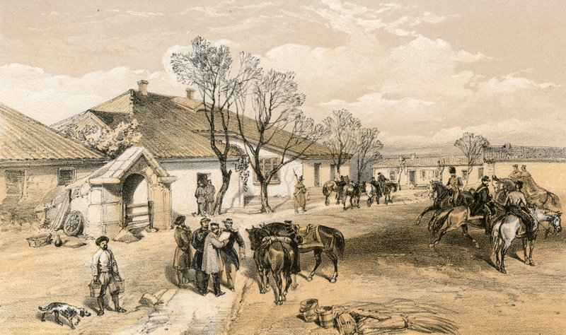 Lord Raglanin päämaja Khutor-Karagatchissa tekijältä William Crimea Simpson