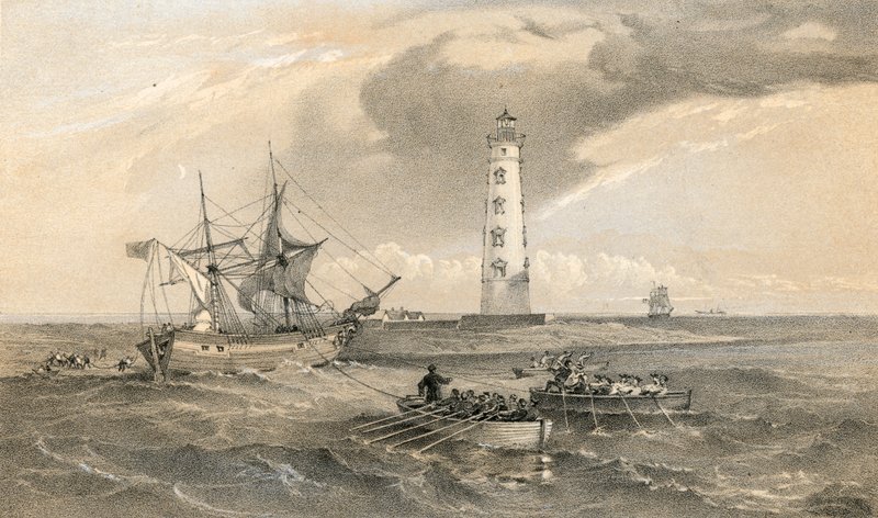 Majakka Cape Chersonesen etelään katsomassa tekijältä William Crimea Simpson