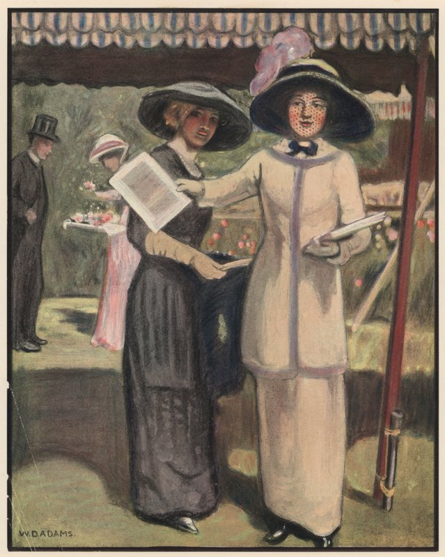 The Charity Bazaar, "Ei muutosta annettu" (väri litho) tekijältä William Dacres Adams